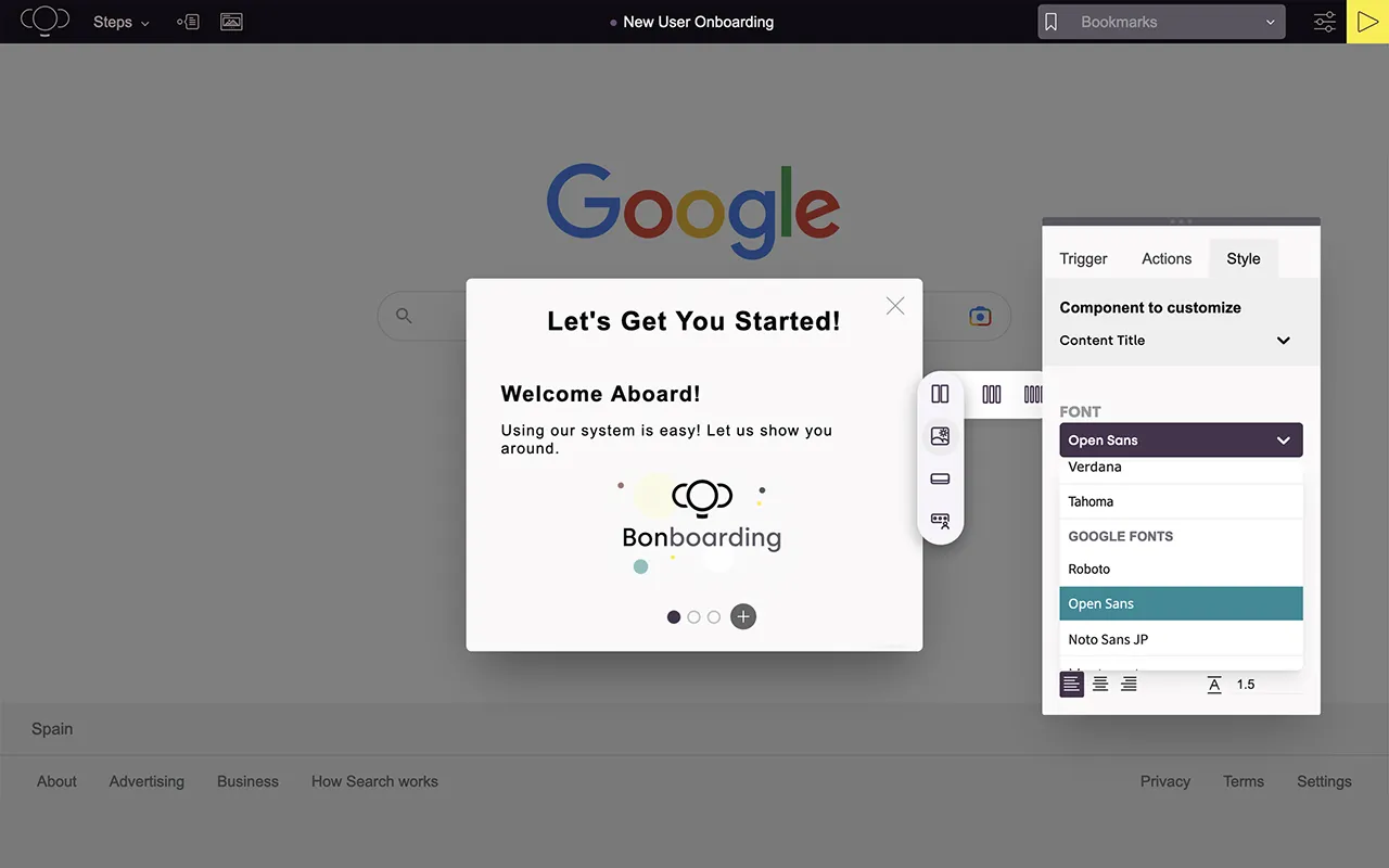 Bonboarding screenshot