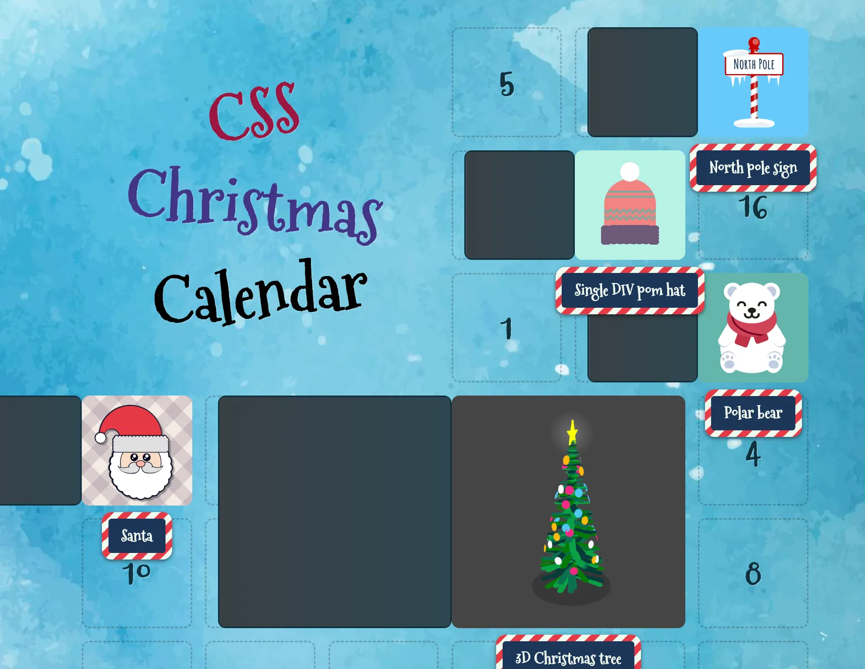 CSS Christmas Calendar